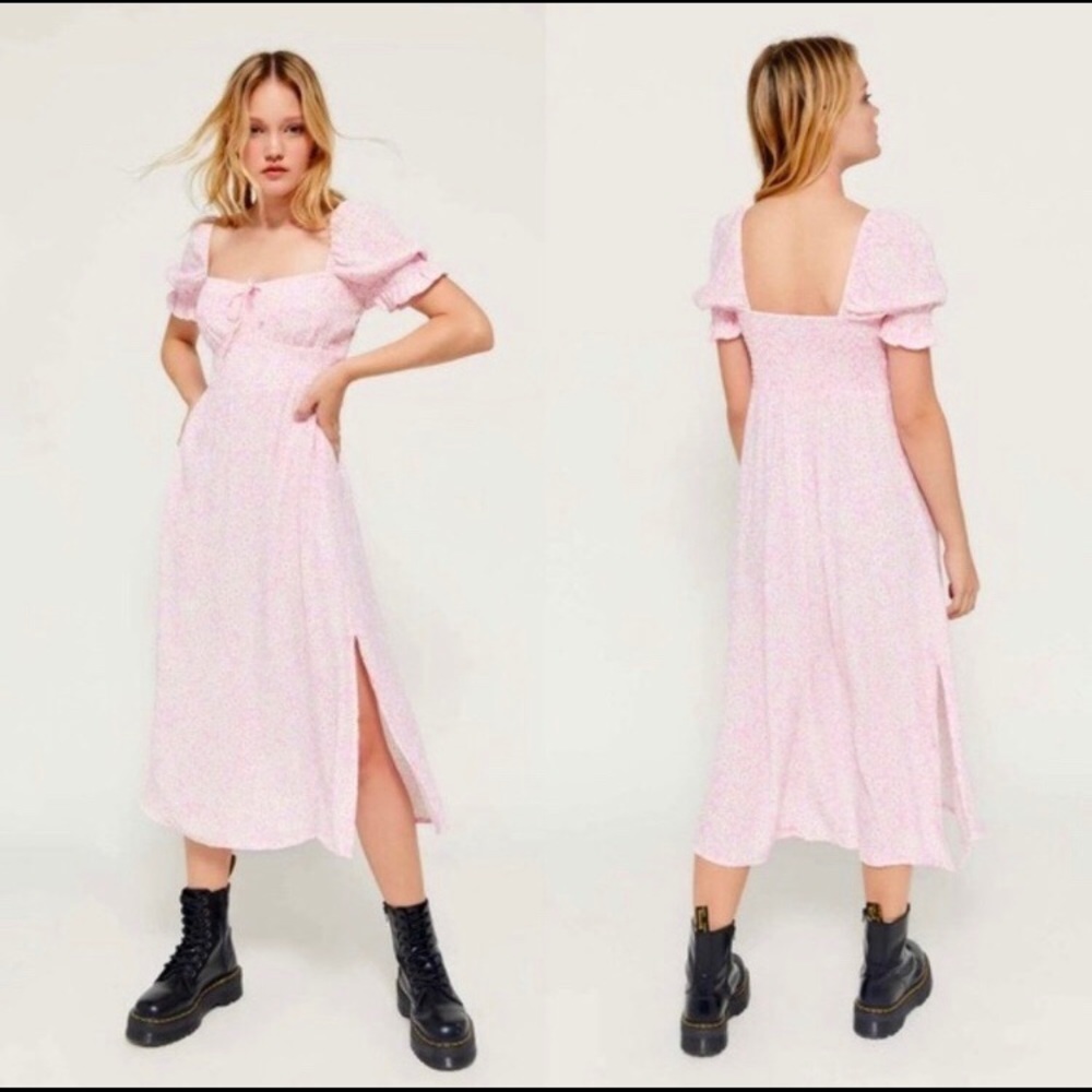 Faithfull the Brand 10 Dress NWT Midi Slit Floral